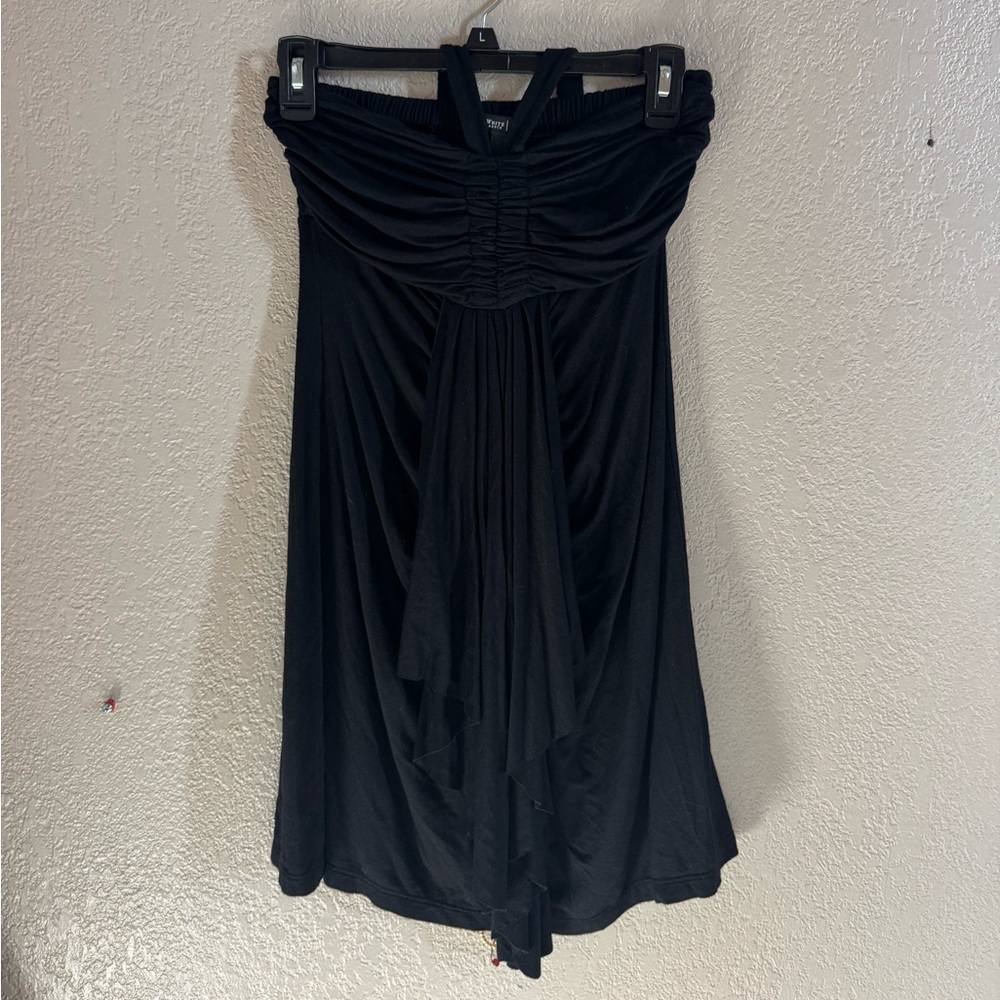 White House Black Market Strapless Black Dress
